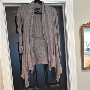 Cozy Gray Open-Front Sweater